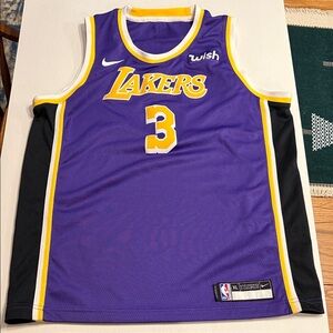 Nike Kids Lakers Anthony Davis Purple and Yellow Jersey